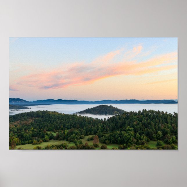 Poster Surto de sol assombroso de Šilentabor, Eslovênia (Frente)