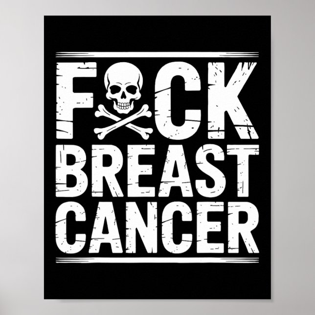 Poster Surv mês de consciência do câncer de mama Warrior  (Frente)