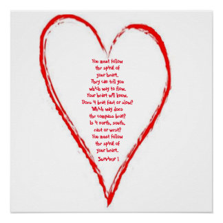 Póster Survivor Poem Dentro a Red Heart