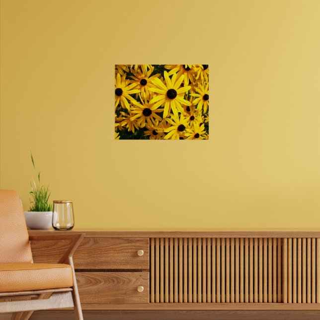 Póster Susans Florais Olho Preto Amarelo (Sala de Estar 2)