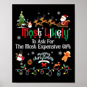 Poster Susceptível De Pedir O Mais Caro Crew Christma