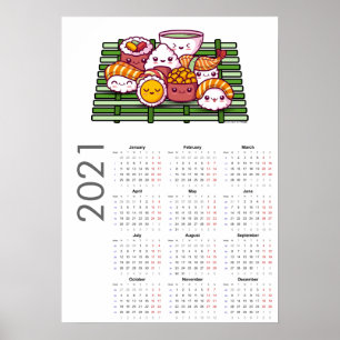 Poster Sushi Calendar 2021