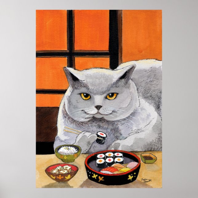 Poster Sushi Cat Big Fred (Frente)