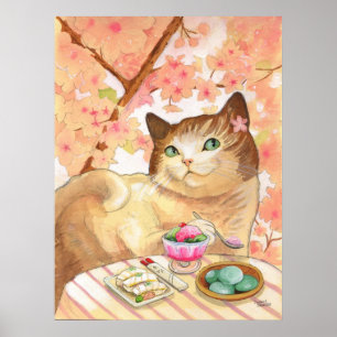 Poster Sushi Cat Dessert Primeiro
