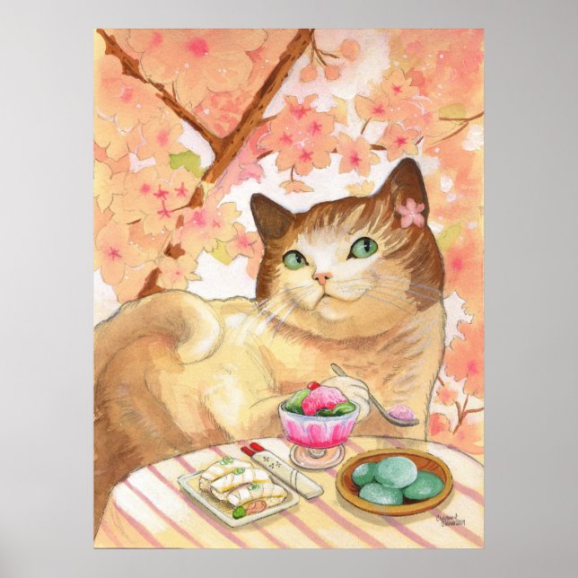Poster Sushi Cat Dessert Primeiro (Frente)