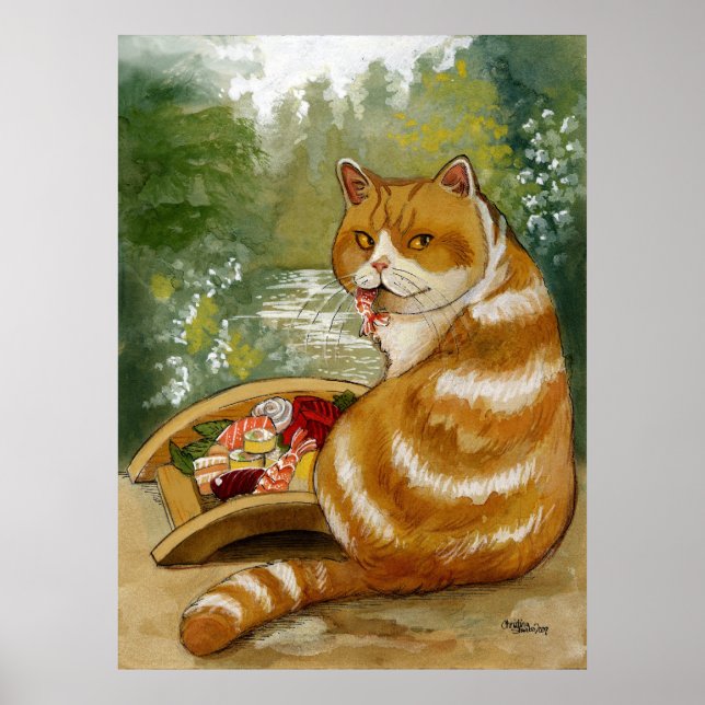 Poster Sushi Cat Misty Bridge (Frente)