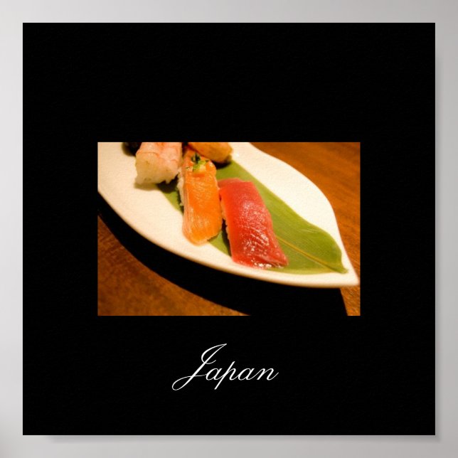 Poster Sushi do Japão, Imagens do Japão (Frente)