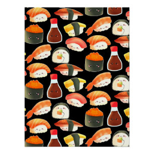 Póster Sushi Fofo