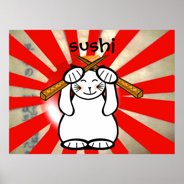 Póster Sushi Maneki Neko (Frente)