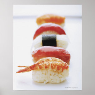 Póster Sushi, Nigiri, close-up