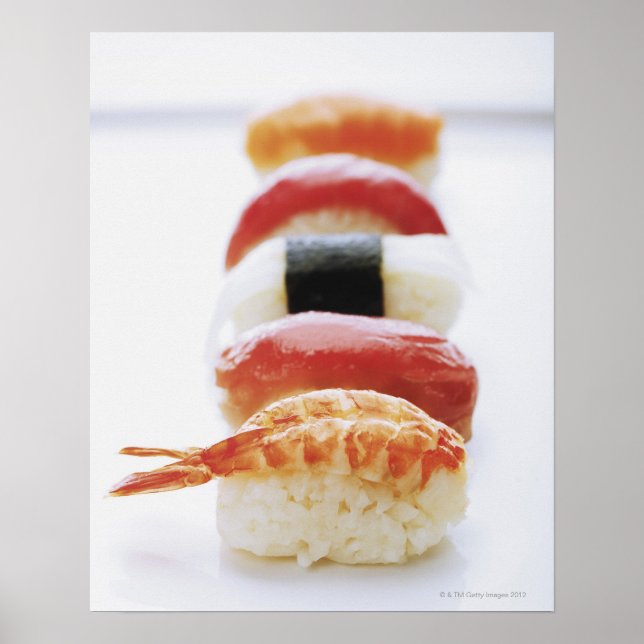 Póster Sushi, Nigiri, close-up (Frente)