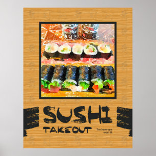 Póster Sushi para viagem você sabe que você o quer comi