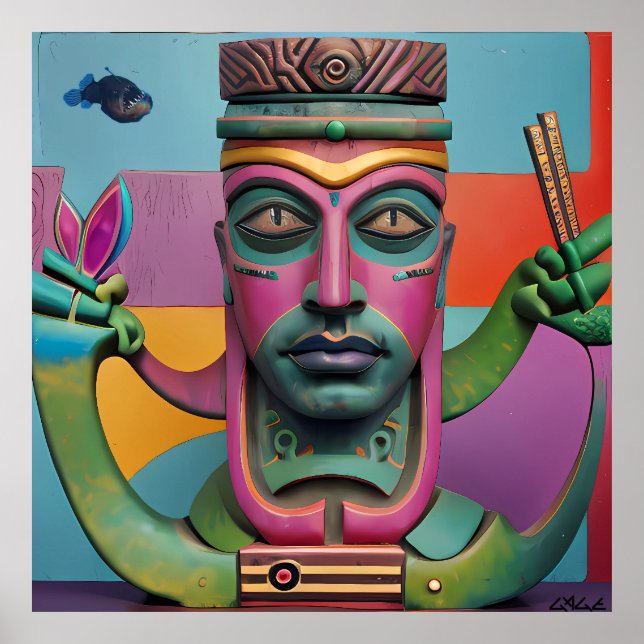 Poster Sushi Radio Tiki Man (Frente)