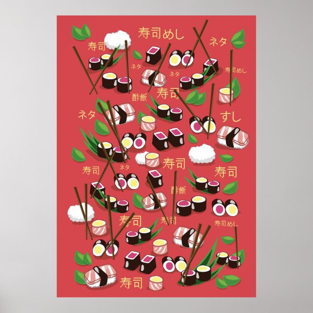 Poster Sushi Red (Frente)