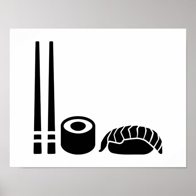Poster Sushi sticks sashimi (Frente)
