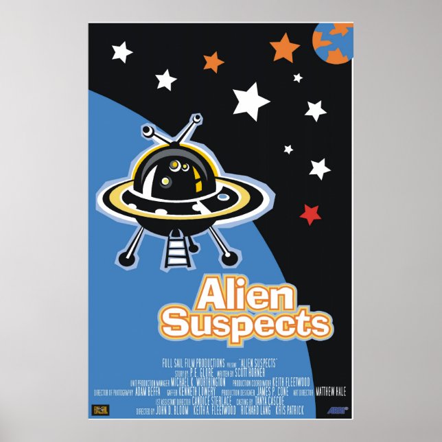 Poster Suspeitos de alienígena (Frente)