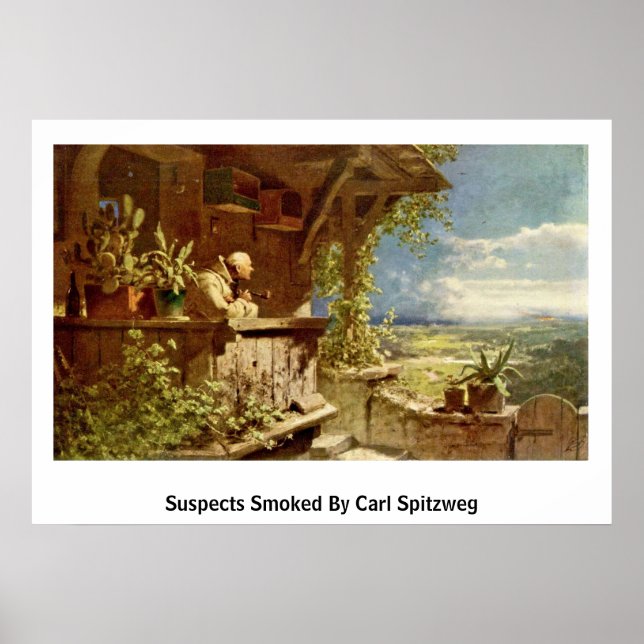 Poster Suspeitos Fumados Por Carl Spitzweg (Frente)