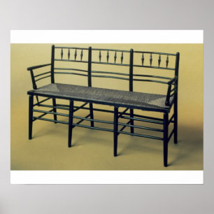 Póster Sussex precipitação-assentou a cadeira (madeira 