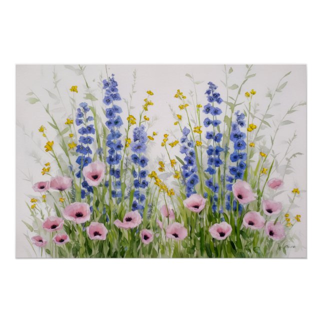 Póster Sussuros de flores silvestres (Frente)