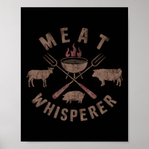 Poster Sussurrador de Carne Defumadores de Churrasco Cozi
