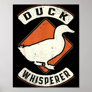 Poster Sussurrador de Pato Vintage Clic Retro Amor Animal