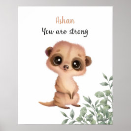 Poster Sussurrando Afirmações do Meerkat Personalizáveis