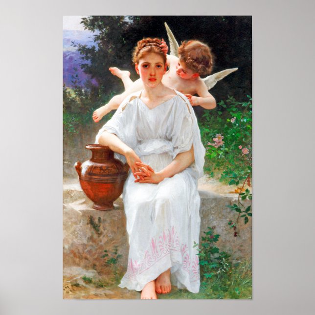 Poster Sussurros do Amor, Bouguereau (Frente)