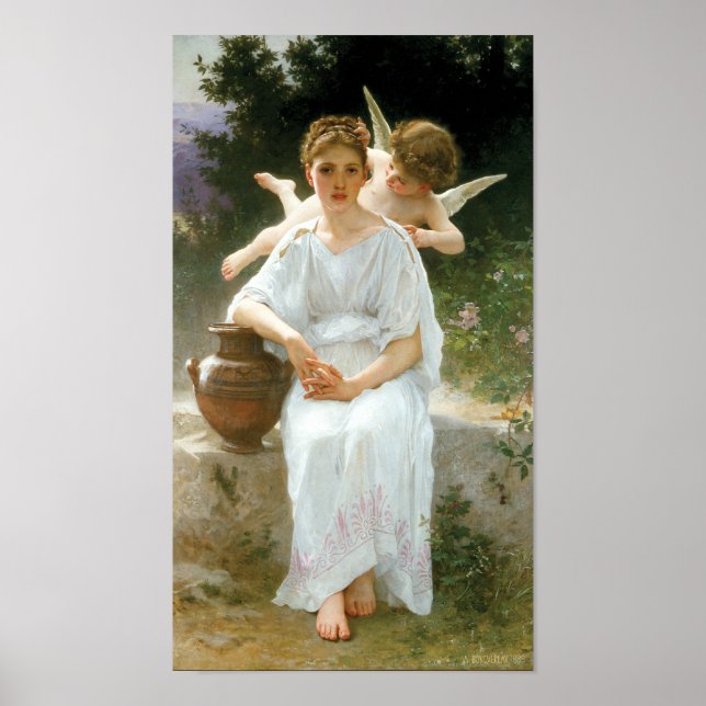 Poster Sussurros do Amor por Bouguereau (Frente)