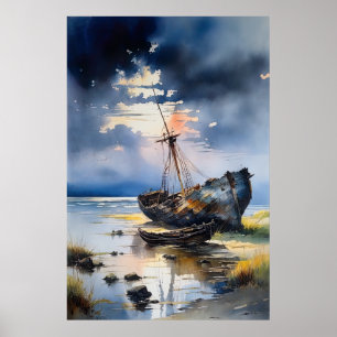 Poster Sussurros do navio naufragado do passado