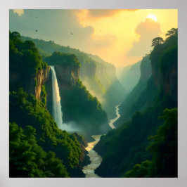 Poster "Sussurros do Vale: Hora do Ouro da Natureza"