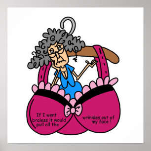 Póster Sutiãs e humor dos enrugamentos