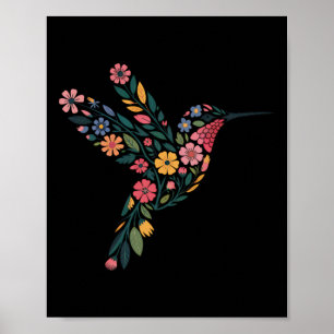 Poster Sutil Flor De Beija-flor Anti Trump Com Mensagem O