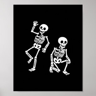 Poster Sutil Mensagem Oculta Anti Trump Esqueleto Dançant