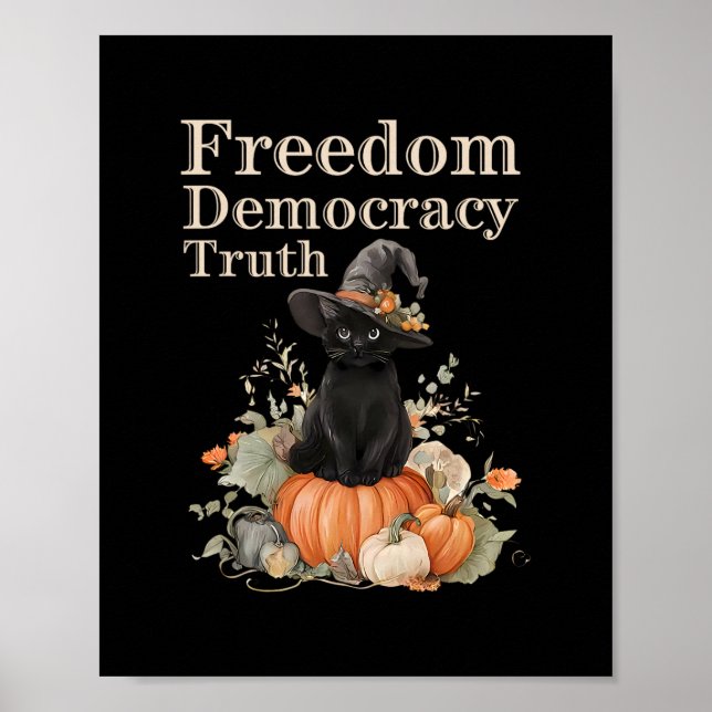 Poster Sutil Resistir Trump Liberdade Democracia Verdade  (Frente)