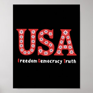 Poster Sutil Resistir Trump Liberdade Dos Eua Liberdade D