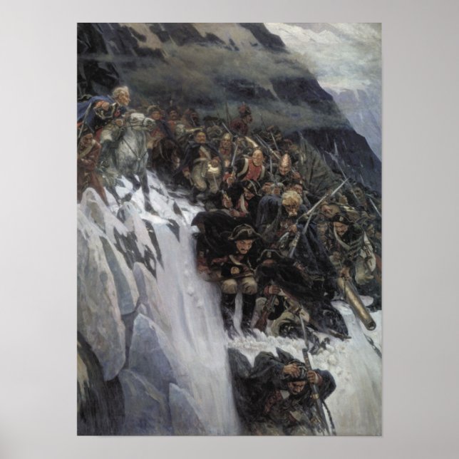 Poster Suvorov Atravessando os Alpes (Frente)