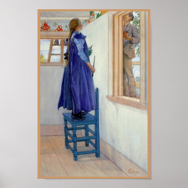 Póster Suzanne Decorative Painting on Wall (Frente)