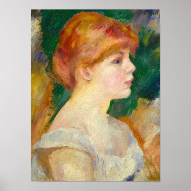 Poster Suzanne Valadon, 1885, por Pierre-Auguste Renoir (Frente)