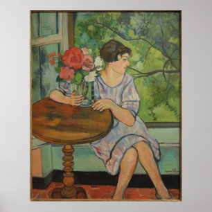 Poster Suzanne Valadon Young Girl em frente a uma janela