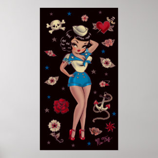 Póster Suzy Sailor Pin Up