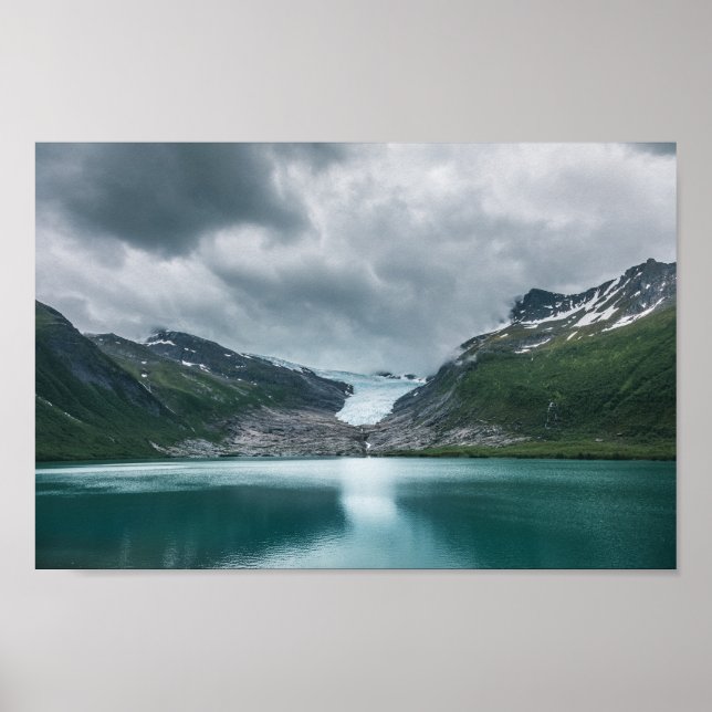 Poster Svartisen Glacier Noruega (Frente)