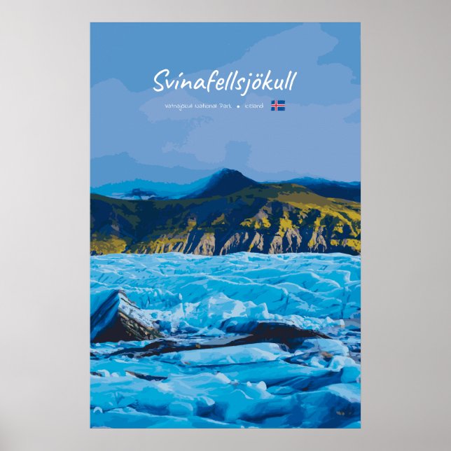 Poster Svínafellsjökull, Iceland -  Glacier View (Frente)