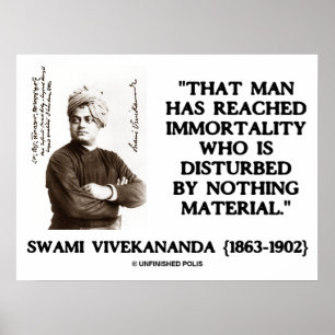 Póster Swami Vivekananda Alcançou Material De Imortalidad