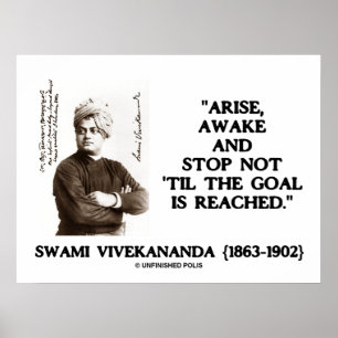 Póster Swami Vivekananda desperta sem meta