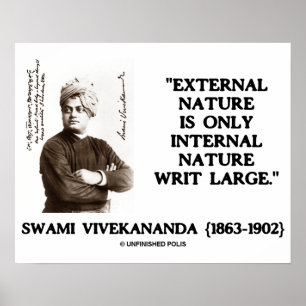 Póster Swami Vivekananda Natureza Externa Natureza Intern