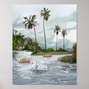 Poster Swan Boats