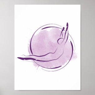 Póster Swan Dive Pilates Pose Minimal Pilates Pose