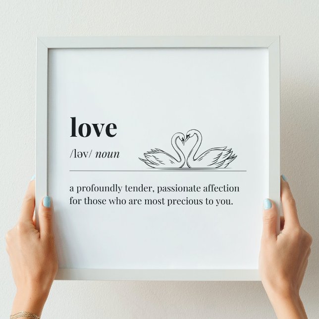Poster Swans de Definição de Amor (Criador carregado)