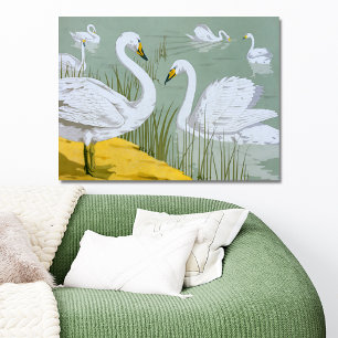 Poster Swans Por Verneuil