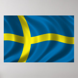 Poster Swedish Flag